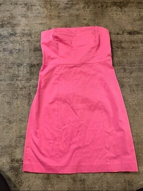 Theory Strapless Pink Mini Dress